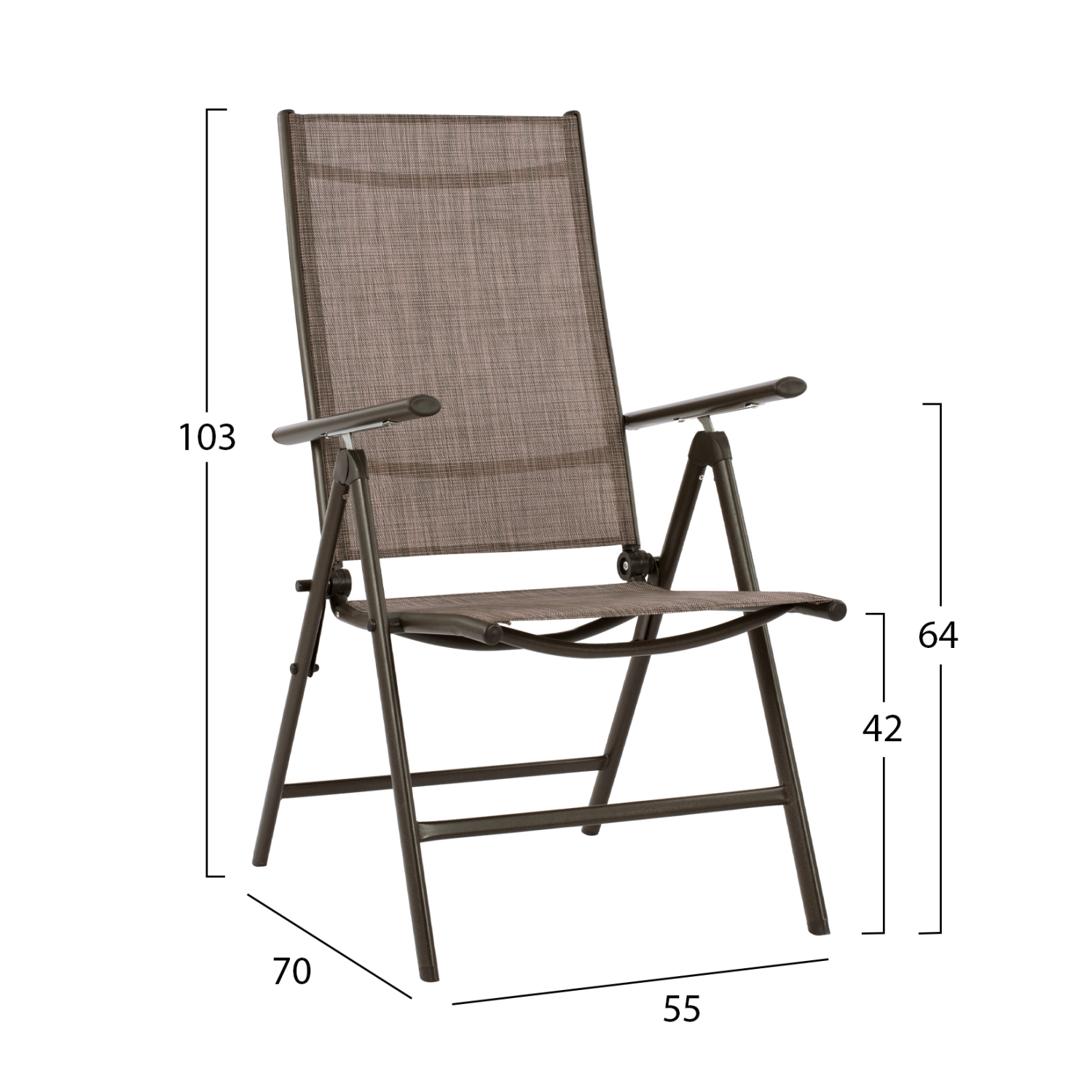 ΣΕΤ 5ΤΜΧ ΤΡΑΠΕΖΙ ΜΕΤΑΛΛΙΚΟ &amp; ΠΤΥΣΣΟΜΕΝΕΣ ΚΑΡΕΚΛΕΣ ΚΑΦΕ HM10558.02 3