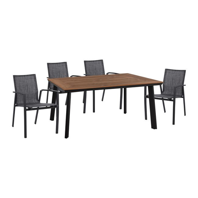 ΣΕΤ 5ΤΜΧ ΤΡΑΠΕΖΙ ΑΛΟΥΜΙΝΙΟΥ &amp; ΠΟΛΥΘΡΟΝΕΣ ΑΛΟΥΜΙΝΙΟΥ ΑΝΘΡΑΚΙ HM10599.02 1