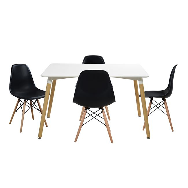 ΣΕΤ ΤΡΑΠΕΖΑΡΙΑ 5Τ ΤΡΑΠΕΖΙ MINIMAL 120x80x73 cm-TWIST ΜΑΥΡΕΣ HM10080.02 2