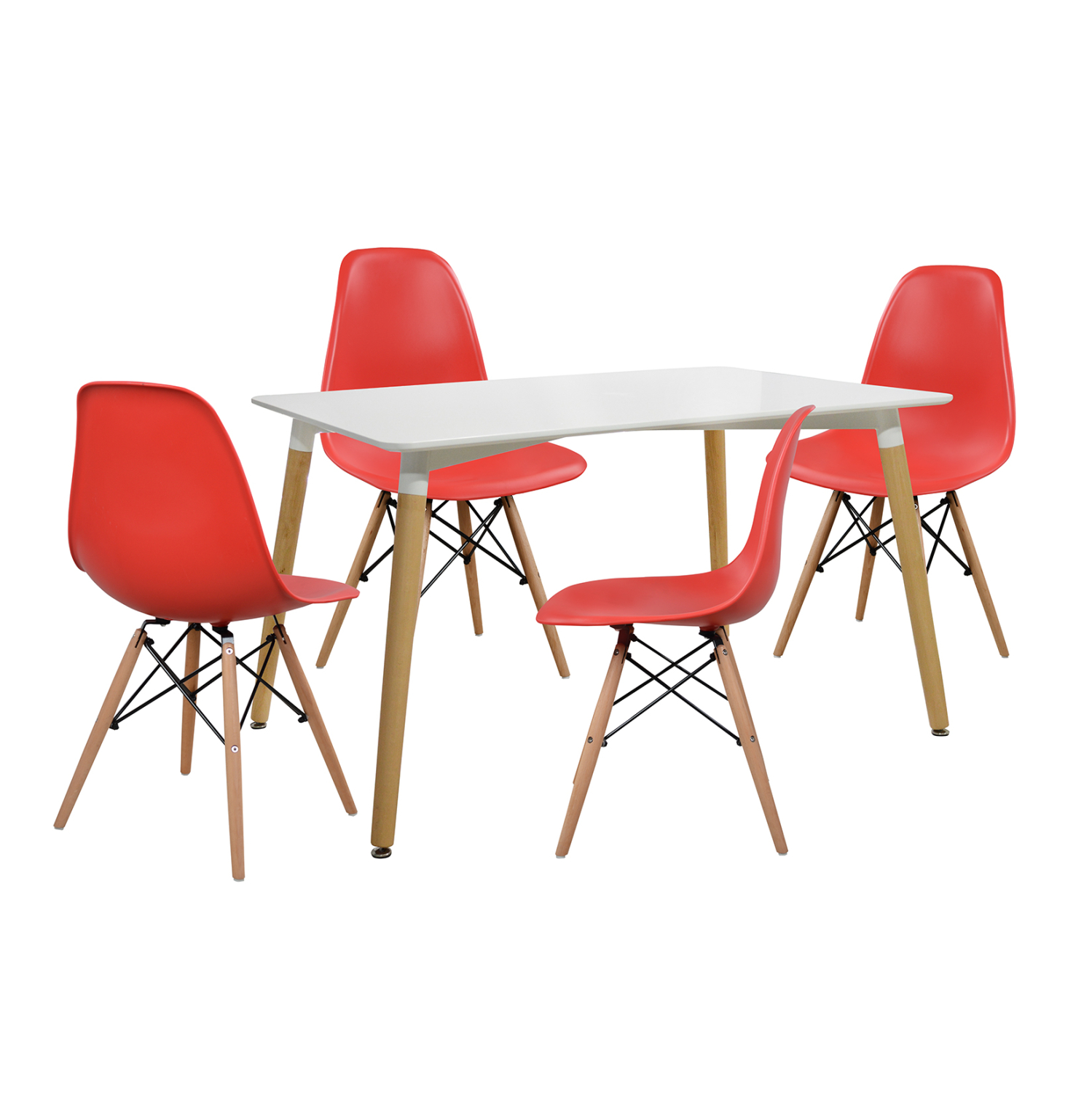ΣΕΤ ΤΡΑΠΕΖΑΡΙΑ 5Τ ΤΡΑΠΕΖΙ MINIMAL 120x80x73 cm-TWIST ΚΟΚΚΙΝ HM10080.04 1