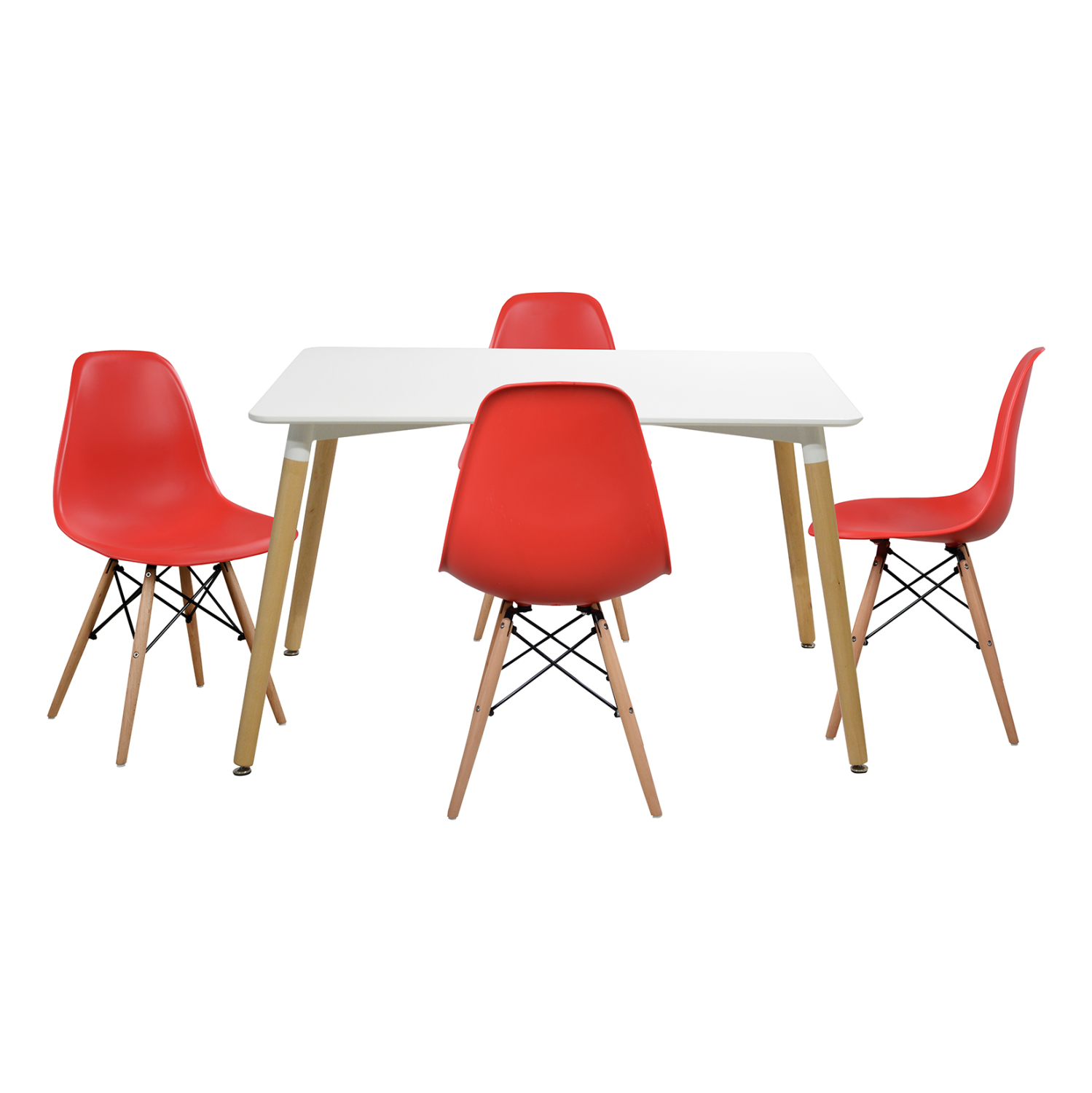 ΣΕΤ ΤΡΑΠΕΖΑΡΙΑ 5Τ ΤΡΑΠΕΖΙ MINIMAL 120x80x73 cm-TWIST ΚΟΚΚΙΝ HM10080.04 2