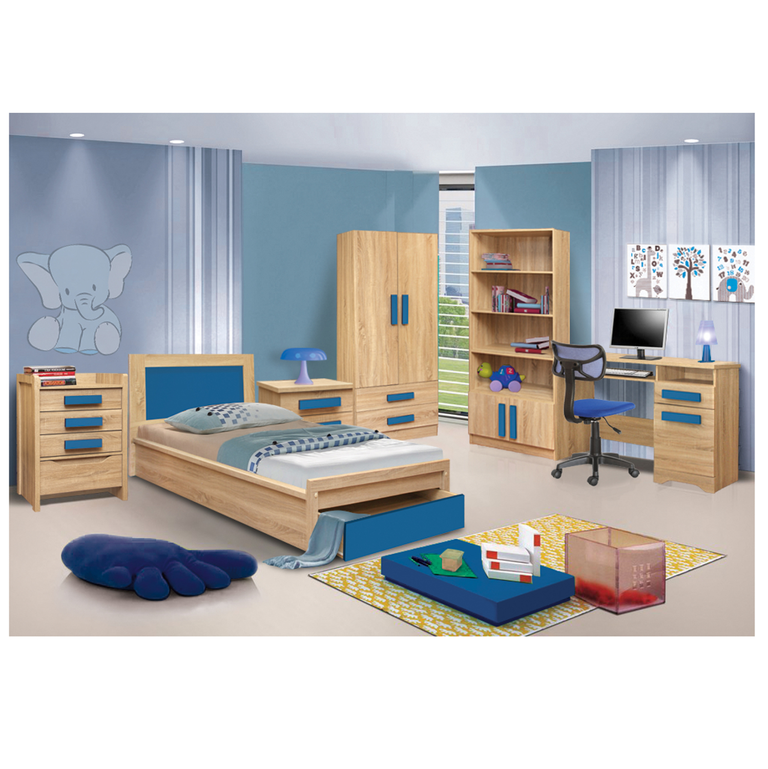 ΓΡΑΦΕΙΟ PLAYROOM SONAMA-ΣΙΕΛ HM11154.01 110X55X76.5εκ 7