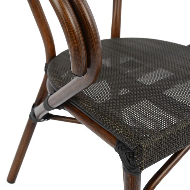 ΣΕΤ ΤΡΑΠΕΖΑΡΙΑ 5ΤΜΧ 140X80 &amp; 4 ΠΟΛΥΘΡΟΝΕΣ BAMBOO LOOK ΚΑΦΕ 5