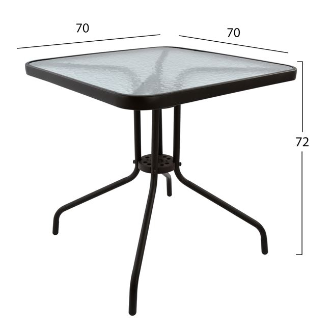 ΣΕΤ ΤΡΑΠΕΖΑΡΙΑ 3ΤΜΧ ΚΑΡΕΚΛΕΣ ΚΑΙ ΤΡΑΠΕΖΙ 70x70 HM5182.02 3