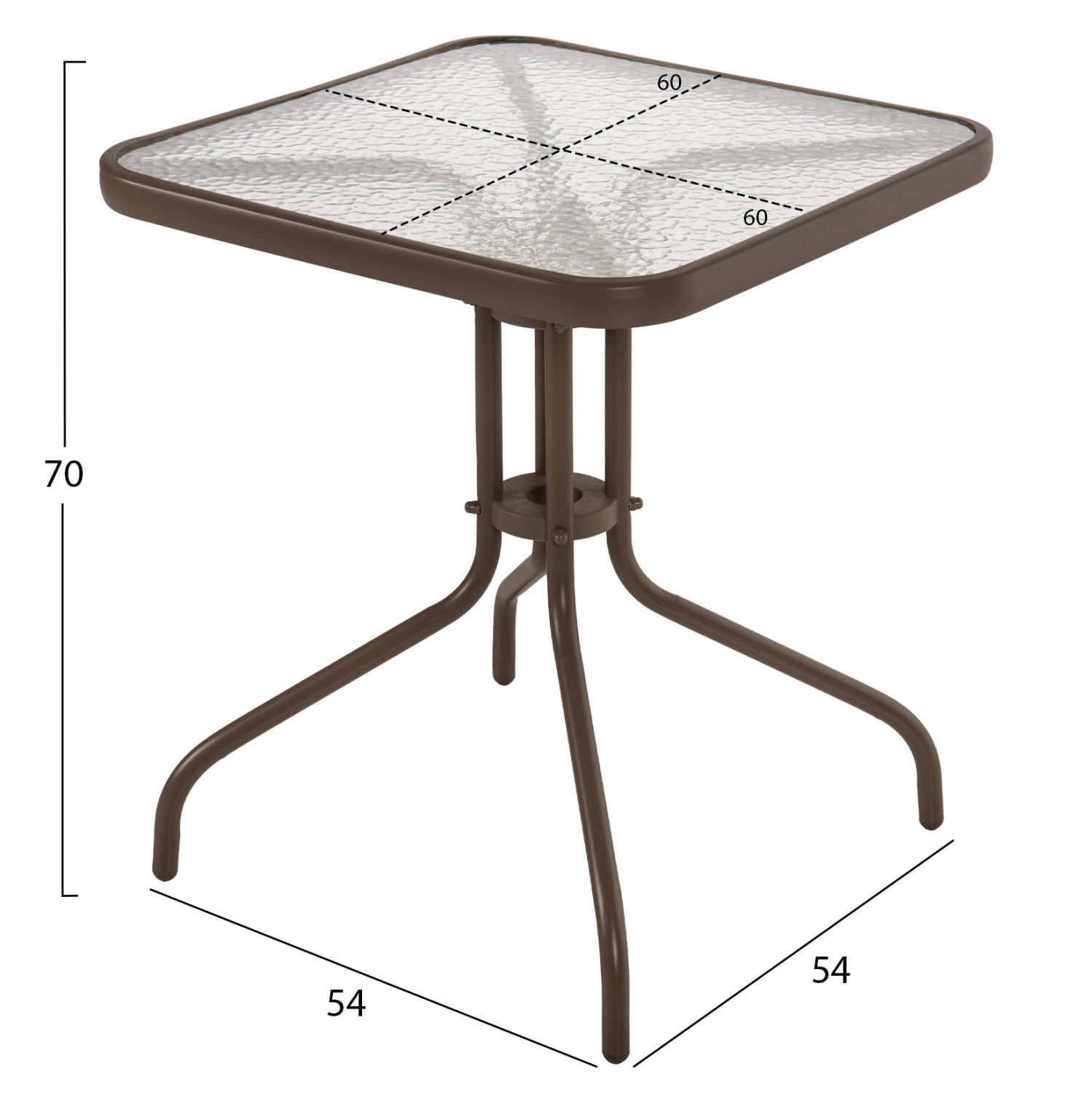 ΣΕΤ ΤΡΑΠΕΖΑΡΙΑ 3ΤΜΧ ΚΑΡΕΚΛΕΣ ΚΑΙ ΤΡΑΠΕΖΙ 60x60 HM5183.02 2