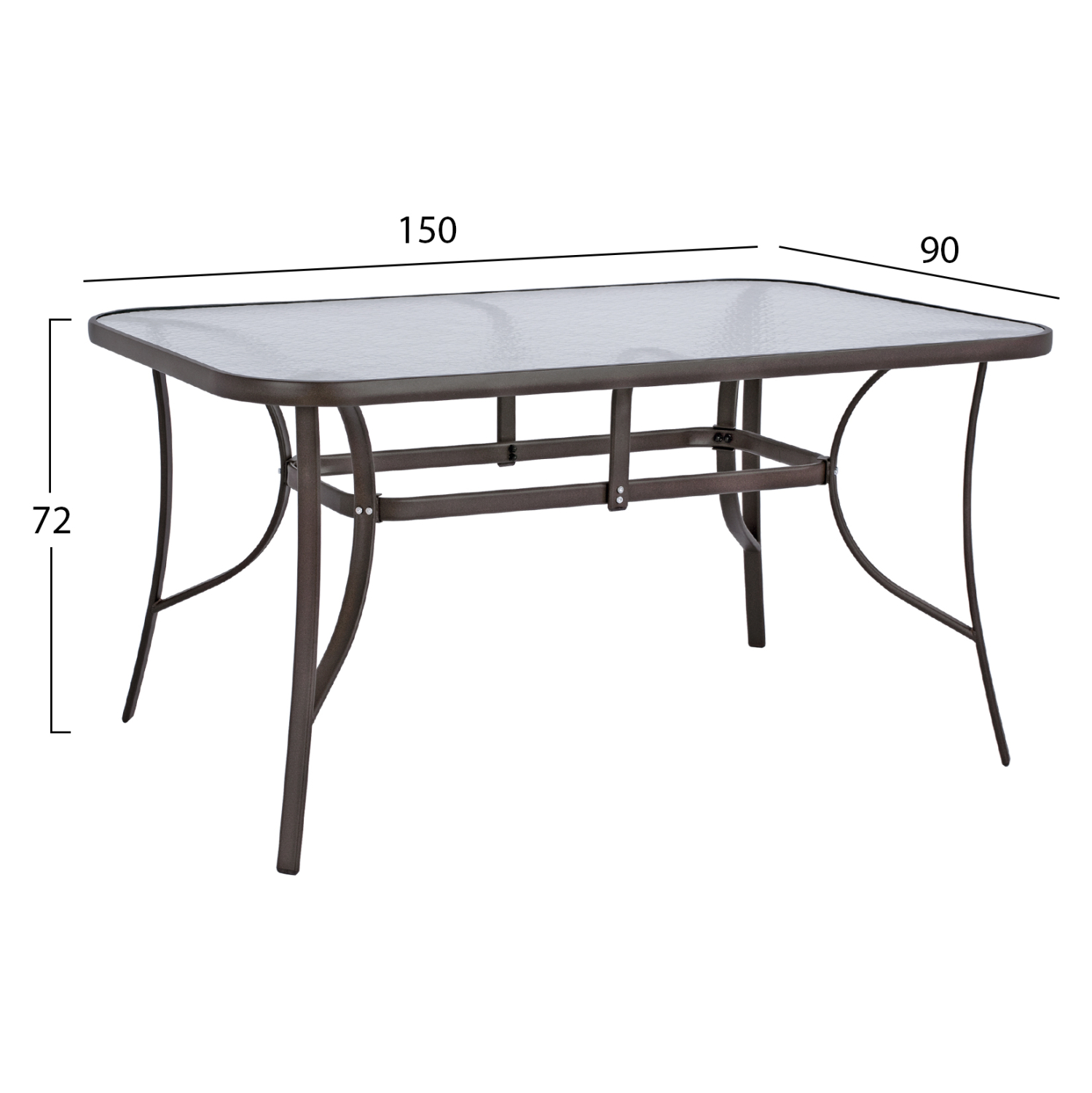 ΣΕΤ ΤΡΑΠΕΖΑΡΙΑΣ ΚΑΦΕ ΜΕΤΑΛΛΙΚΟ 5ΤΜΧ ΜΕ 4 ΚΑΡΕΚΛΕΣ &amp; ΤΡΑΠΕΖΙ 150Χ90 HM5201 2