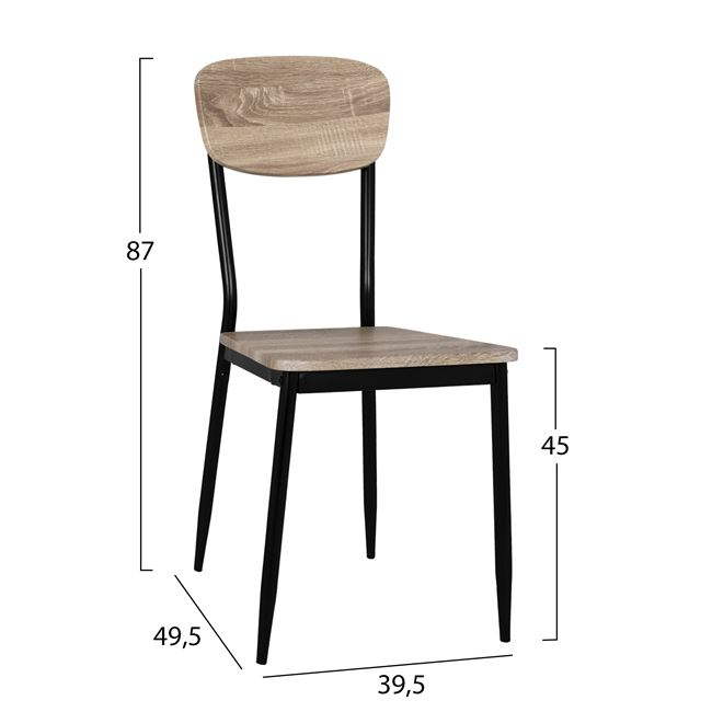 ΣΕΤ ΤΡΑΠΕΖΑΡΙΑΣ 5ΤΜΧ HM10342 ME SONAMA ΕΠΙΦΑΝΕΙΑ ΚΑΙ ΜΑΥΡΑ ΠΟΔΙΑ 110x70x75,5Y cm 3