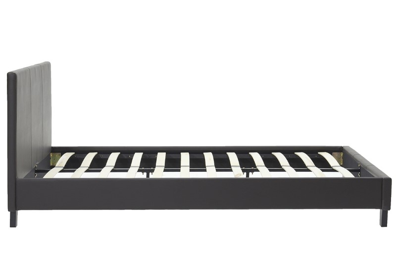 Κρεβάτι Nevil pakoworld διπλό 150x200 PU σκούρο καφέ ματ 5