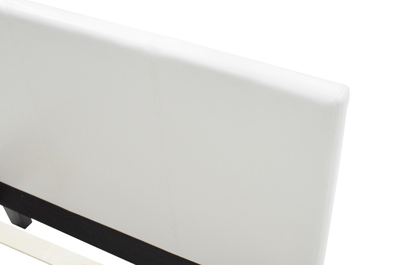 Κρεβάτι Nevil pakoworld 100x200 PU χρώμα λευκό ματ 5