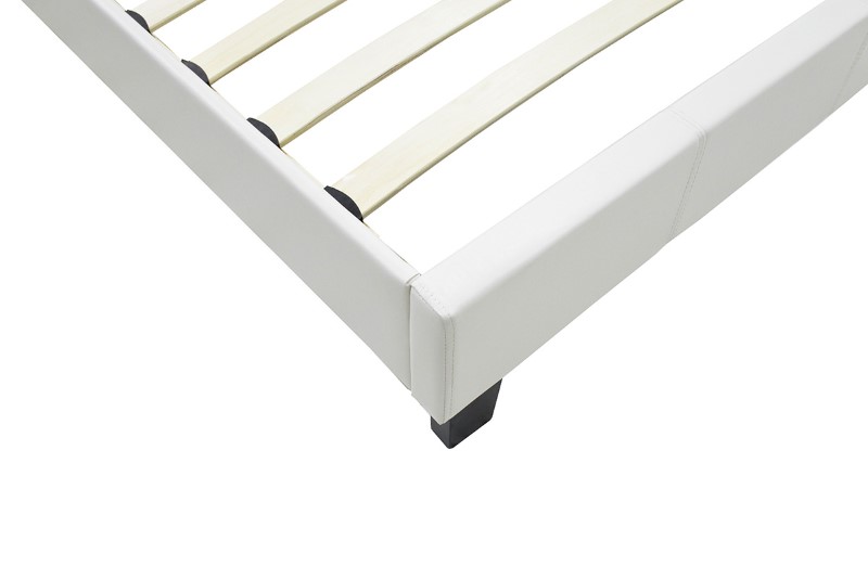 Κρεβάτι Nevil pakoworld 100x200 PU χρώμα λευκό ματ 6