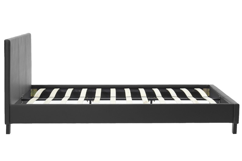 Κρεβάτι Nevil pakoworld 150x200 PU χρώμα μαύρο ματ 5