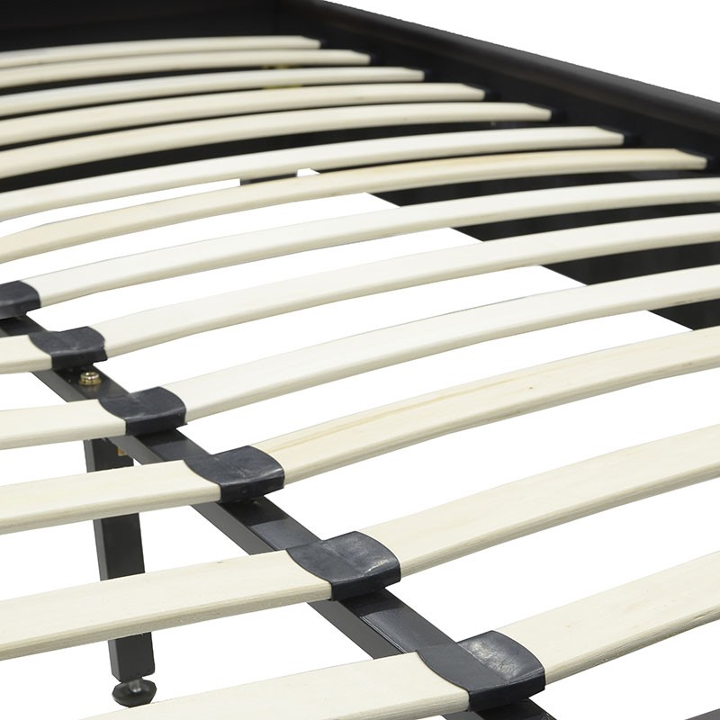 Κρεβάτι Nevil pakoworld 150x200 PU χρώμα μαύρο ματ 6