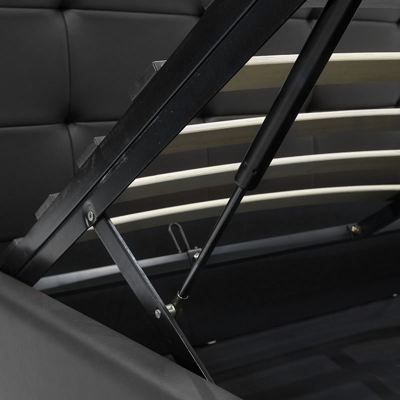 Κρεβάτι Roi pakoworld 160x200 PU μαύρο ματ + αποθηκευτικό χώρο 7