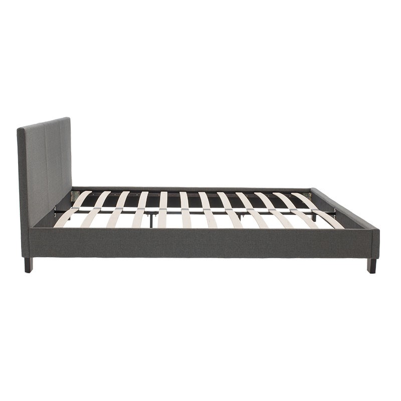 Κρεβάτι Nevil pakoworld 150x200 με ύφασμα χρώμα ανθρακί 5