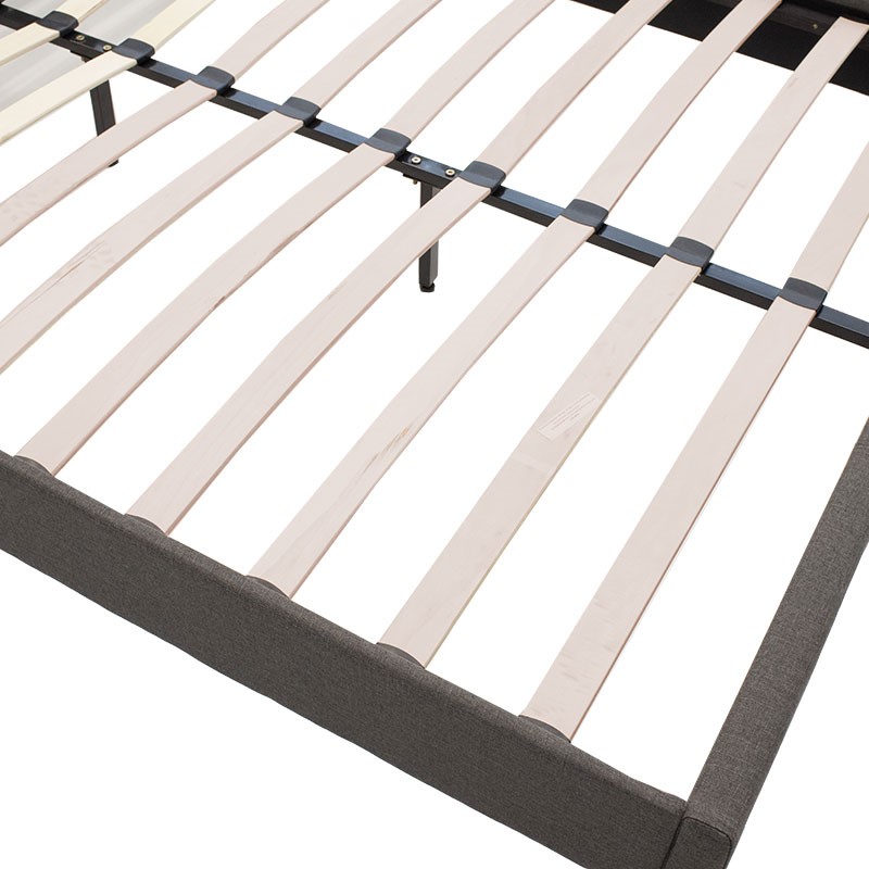 Κρεβάτι Nevil pakoworld 150x200 με ύφασμα χρώμα ανθρακί 8
