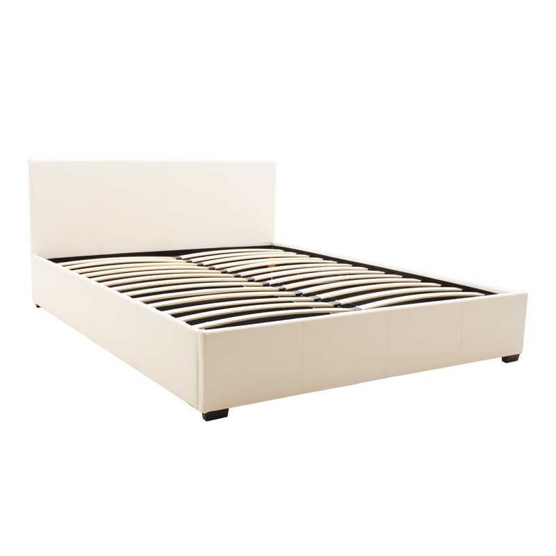 Κρεβάτι Norse pakoworld pu λευκό με αποθηκευτικό χώρο 160x200εκ 4
