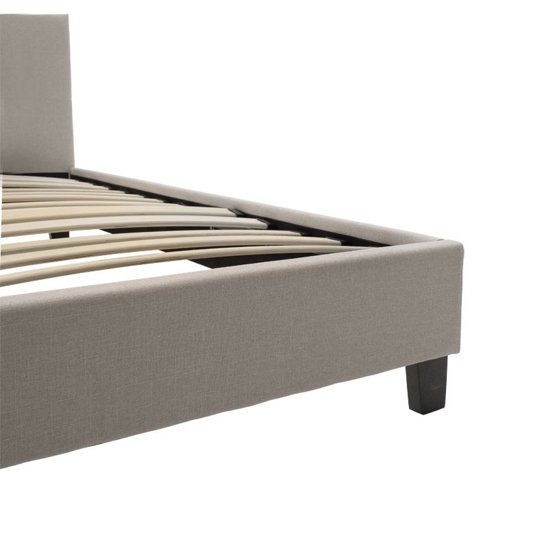 Κρεβάτι Mago pakoworld ύφασμα εκρού 100x200εκ 4