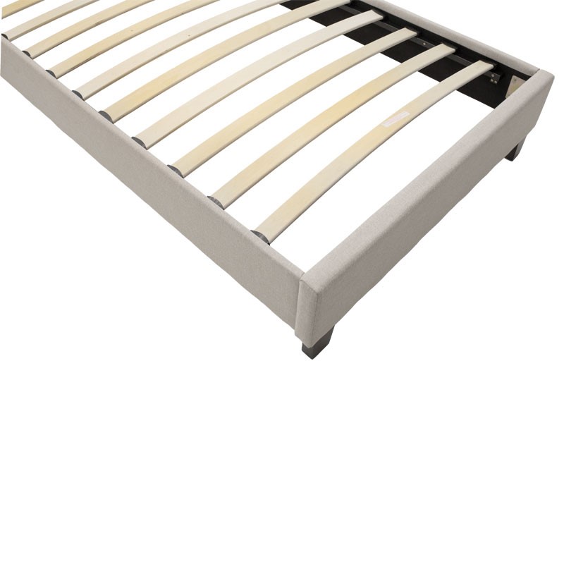 Κρεβάτι Mago pakoworld ύφασμα εκρού 100x200εκ 5