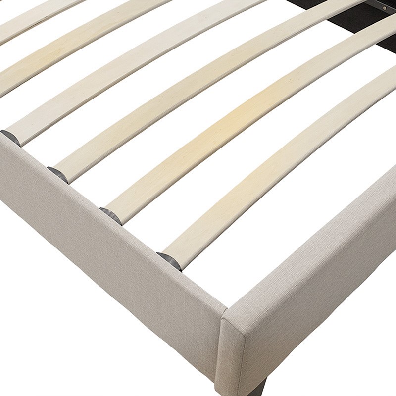 Κρεβάτι Mago pakoworld ύφασμα εκρού 100x200εκ 7