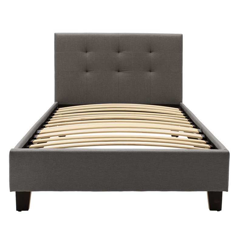 Κρεβάτι Mago pakoworld ύφασμα ανθρακί 100x200εκ 3