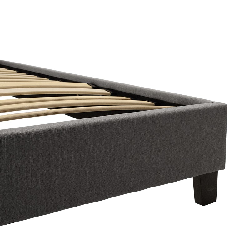 Κρεβάτι Mago pakoworld ύφασμα ανθρακί 100x200εκ 6