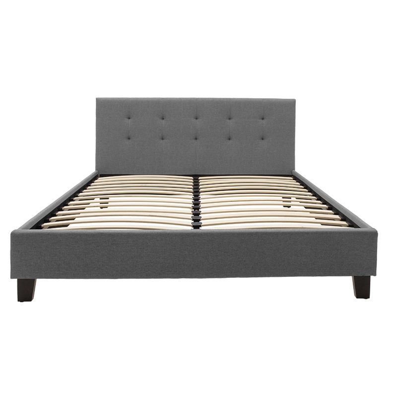 Κρεβάτι Mago pakoworld ύφασμα ανθρακί 160x200εκ 3