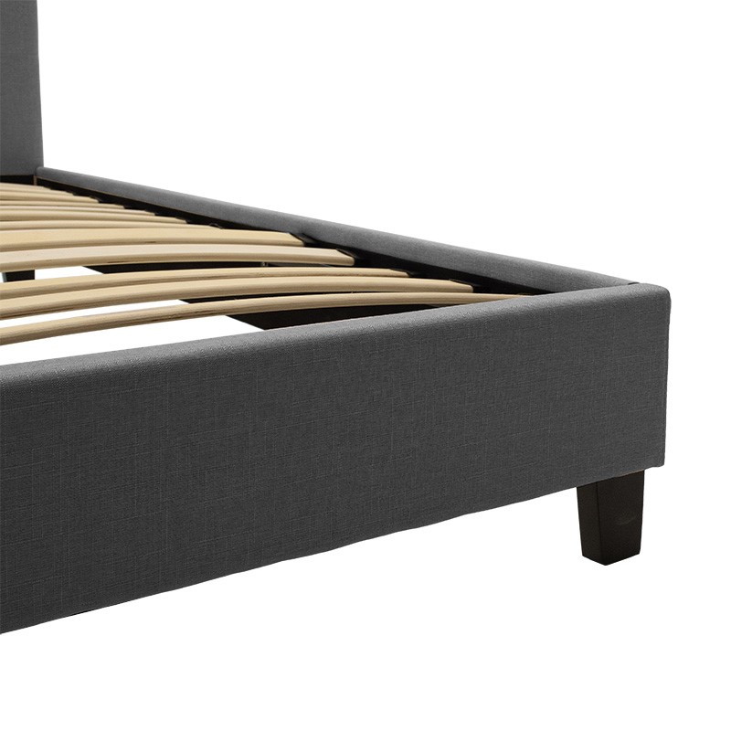 Κρεβάτι Mago pakoworld ύφασμα ανθρακί 160x200εκ 4