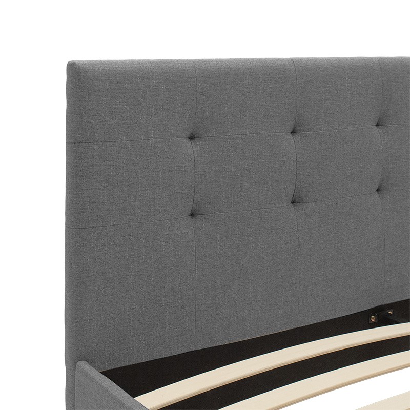 Κρεβάτι Mago pakoworld ύφασμα ανθρακί 160x200εκ 6