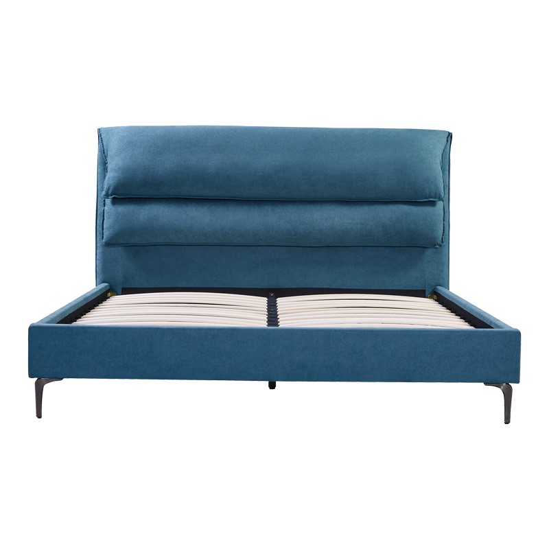 Κρεβάτι Aryna pakoworld ύφασμα σε πετρόλ απόχρωση 160x200εκ 3