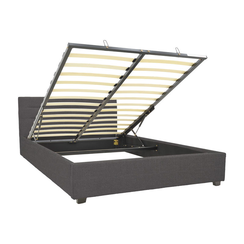 Κρεβάτι Molito pakoworld ύφασμα σε ανθρακί απόχρωση με αποθηκευτικό χώρο160x200εκ 3