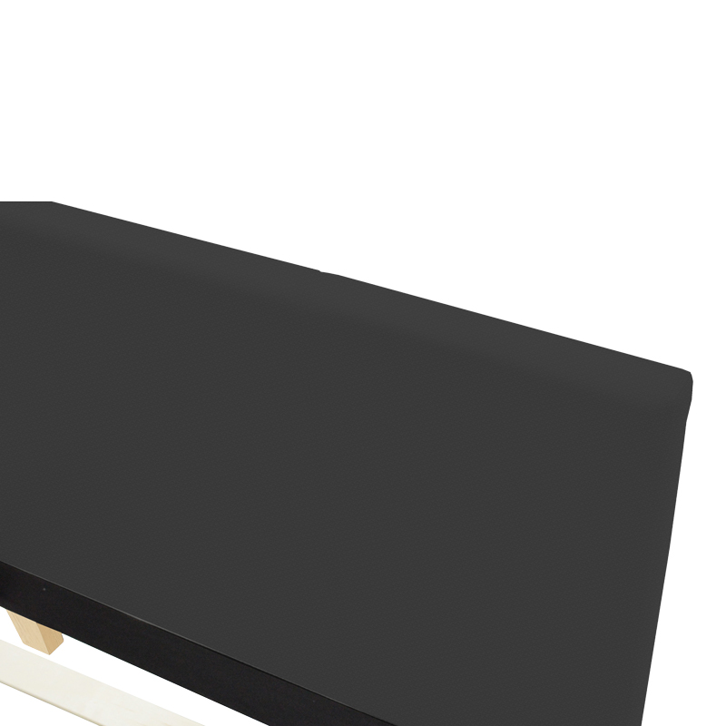 Κρεβάτι Nevil pakoworld ύφασμα ανθρακί με ξύλινο πόδι σε φυσική απόχρωση 90x190εκ 3