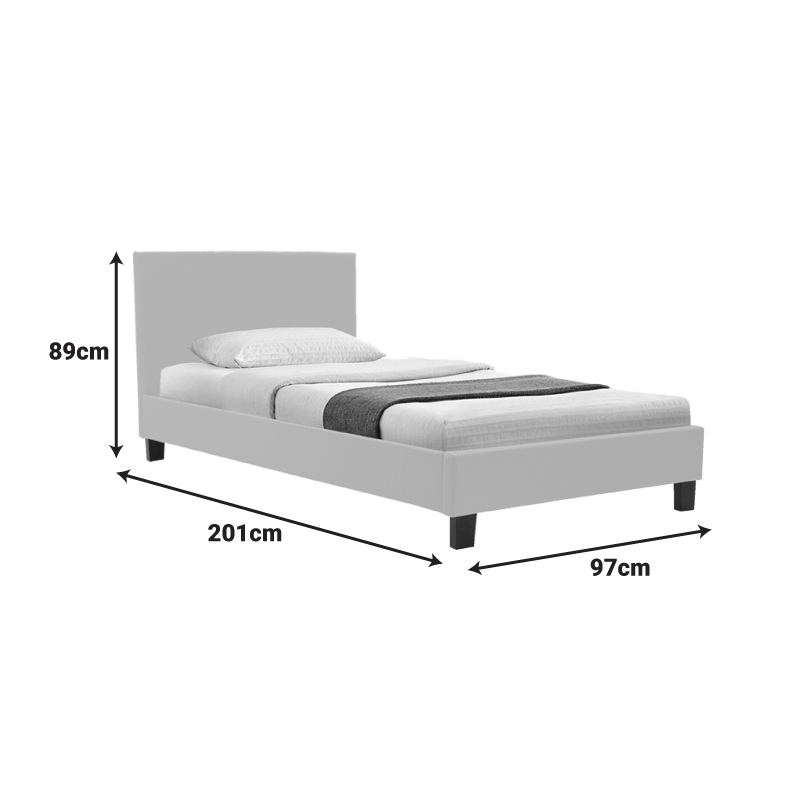 Κρεβάτι Nevil pakoworld ύφασμα ανθρακί με ξύλινο πόδι σε φυσική απόχρωση 90x190εκ 5