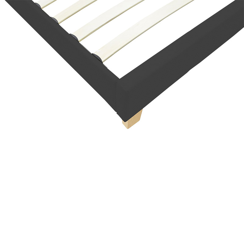 Κρεβάτι Nevil pakoworld ύφασμα ανθρακί με ξύλινο πόδι σε φυσική απόχρωση 100x200εκ 5