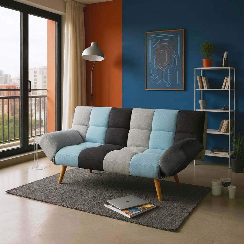 Καναπές - κρεβάτι 3θέσιος Freddo pakoworld με ύφασμα πολύχρωμο 182x81x84εκ 2