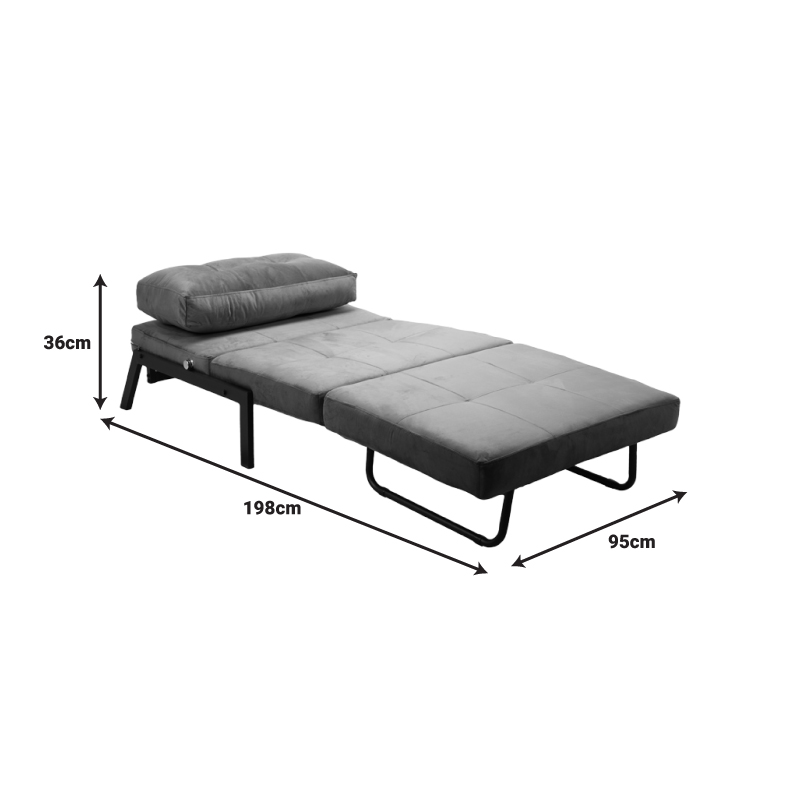Πολυθρόνα-κρεβάτι Fancy pakoworld ύφασμα σε ανθρακί απόχρωση και πόδι μαύρο μέταλλο 95x98x70εκ 8
