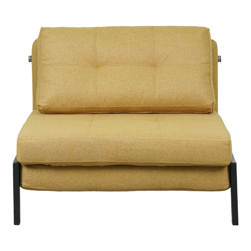 Πολυθρόνα-κρεβάτι Fancy pakoworld ύφασμα σε κίτρινη απόχρωση με μαύρο πόδι 95x98x70εκ 5