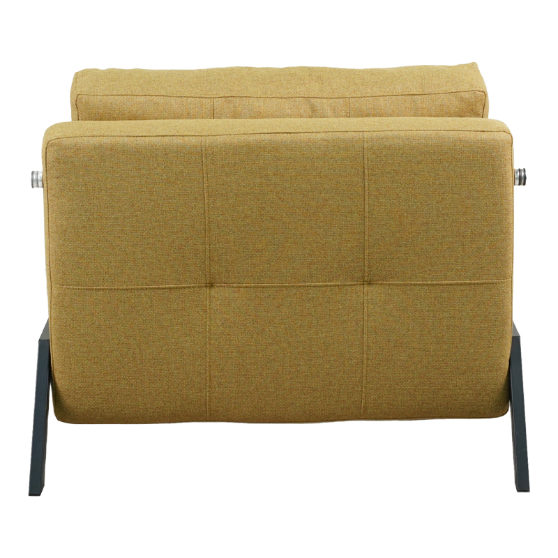 Πολυθρόνα-κρεβάτι Fancy pakoworld ύφασμα σε κίτρινη απόχρωση με μαύρο πόδι 95x98x70εκ 6