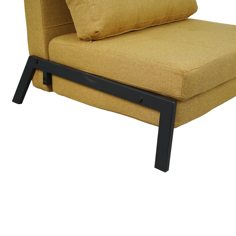 Πολυθρόνα-κρεβάτι Fancy pakoworld ύφασμα σε κίτρινη απόχρωση με μαύρο πόδι 95x98x70εκ 8