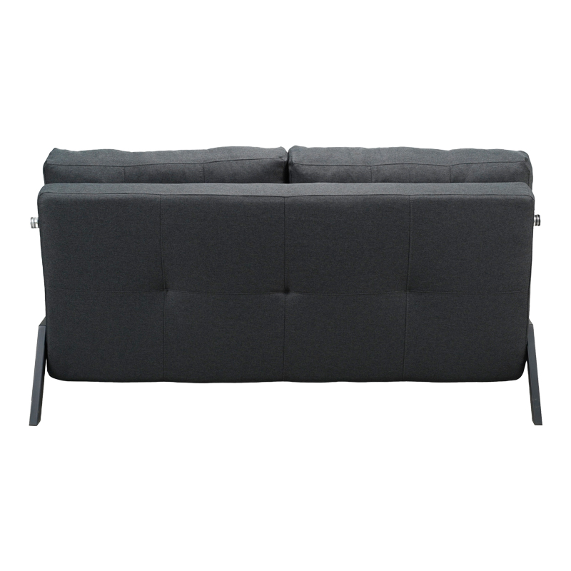 Καναπές 2θέσιος-κρεβάτι Fancy pakoworld ύφασμα σε ανθρακί απόχρωση με μαύρο πόδι 150x92x77εκ 7