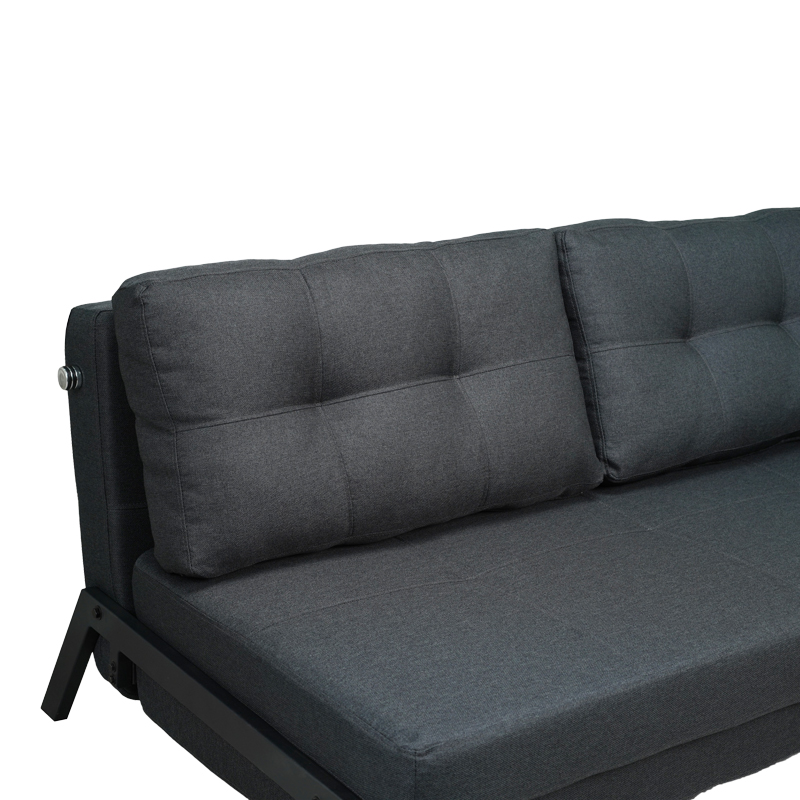 Καναπές 2θέσιος-κρεβάτι Fancy pakoworld ύφασμα σε ανθρακί απόχρωση με μαύρο πόδι 150x92x77εκ 8