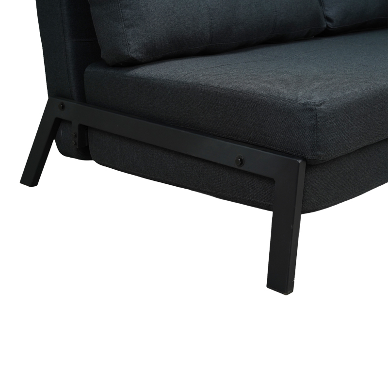 Καναπές 2θέσιος-κρεβάτι Fancy pakoworld ύφασμα σε ανθρακί απόχρωση με μαύρο πόδι 150x92x77εκ 9