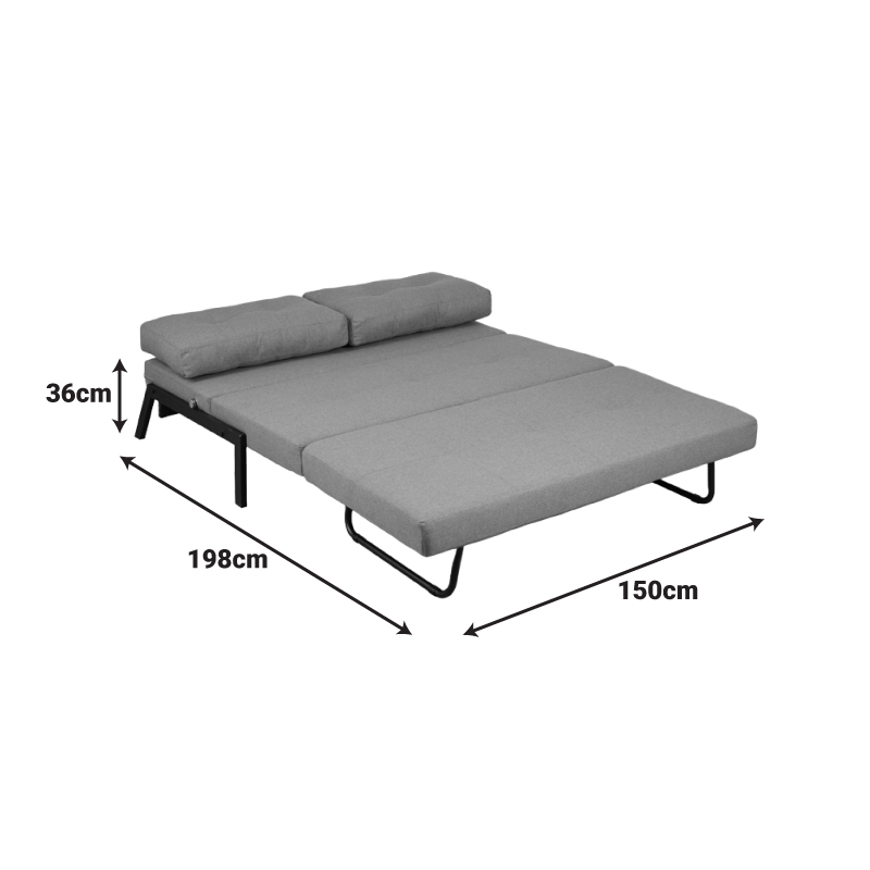 Καναπές 2θέσιος-κρεβάτι Fancy pakoworld ύφασμα σε κίτρινη απόχρωση με μαύρο πόδι 150x92x77εκ 10