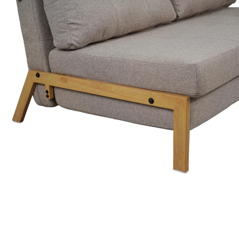 Καναπές 2θέσιος-κρεβάτι Fancy pakoworld ύφασμα σε μπεζ απόχρωση με φυσικό πόδι 150x92x77εκ 9