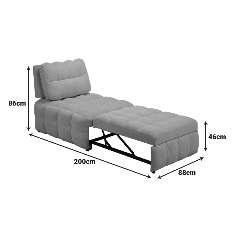 Πολυθρόνα-κρεβάτι Jelica pakoworld γκρι ύφασμα 88x110x86εκ 13