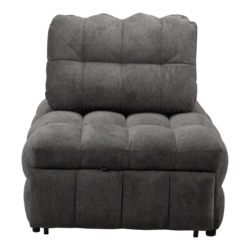 Πολυθρόνα-κρεβάτι Jelica pakoworld γκρι ύφασμα 88x110x86εκ 9