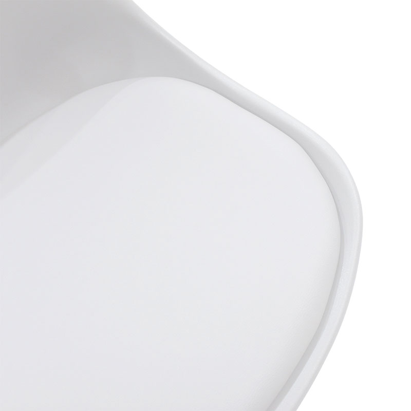 Καρέκλα Gaston pakoworld PP-PU λευκό-φυσικό πόδι 43x51x75εκ 7