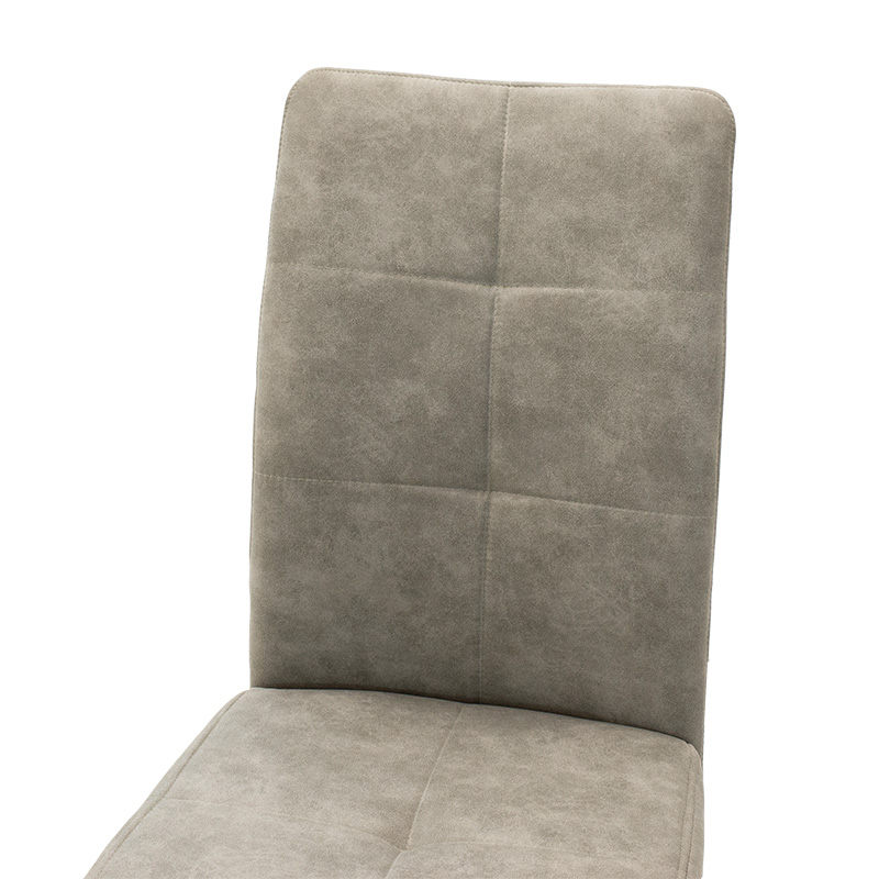 Καρέκλα Ariadne pakoworld PU γκρι-πόδι χρωμίου 5