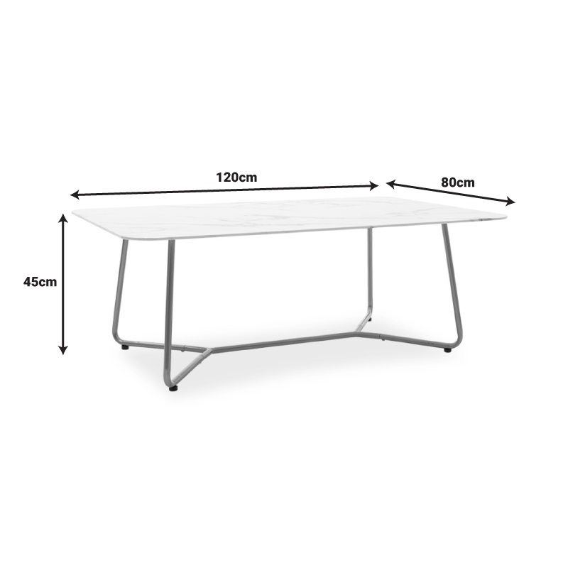 Τραπέζι σαλονιού Paris pakoworld γυαλί 8mm σχέδιο μαρμάρου-χρυσό 120x80x45εκ 5