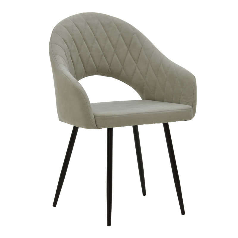 Πολυθρόνα Macie pakoworld ύφασμα antique γκρι-μαύρο 58x50x85εκ 1
