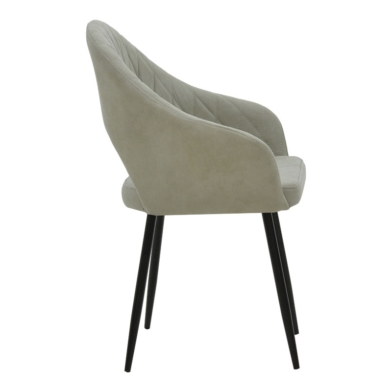 Πολυθρόνα Macie pakoworld ύφασμα antique γκρι-μαύρο 58x50x85εκ 3